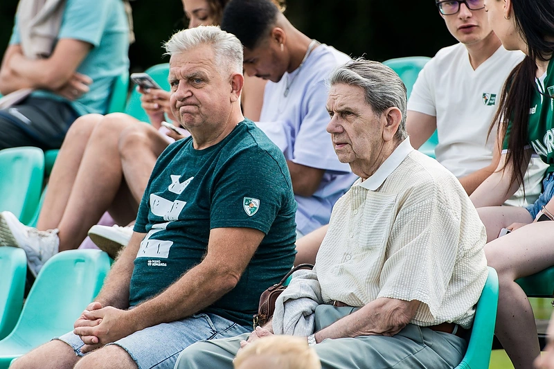 Vladas Garastas anūko Roko Garasto rungtynėse / zalgiris.lt nuotr.