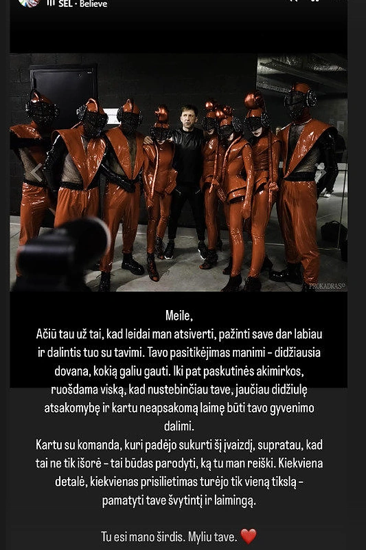 Egidijaus Dragūno mylimosios Žanetos žinutė / Ekrano nuotr.