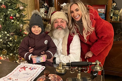 Gerda Žemaitė Kalėdų senelio kieme / Asmeninio archyvo nuotr.