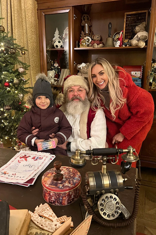 Gerda Žemaitė Kalėdų senelio kieme / Asmeninio archyvo nuotr.