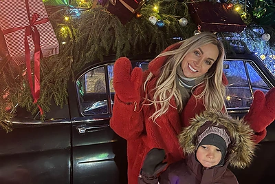 Gerda Žemaitė Kalėdų senelio kieme / Asmeninio archyvo nuotr.