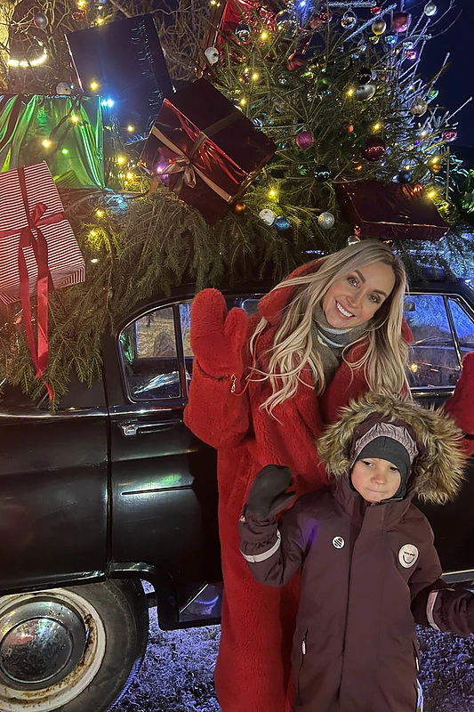 Gerda Žemaitė Kalėdų senelio kieme / Asmeninio archyvo nuotr.