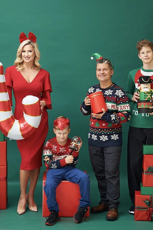 Renata Norvilė su šeima / Asmeninio albumo nuotr.