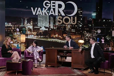 Laidos „Gero vakaro šou“ filmavimo akimirka / TV3 nuotr.