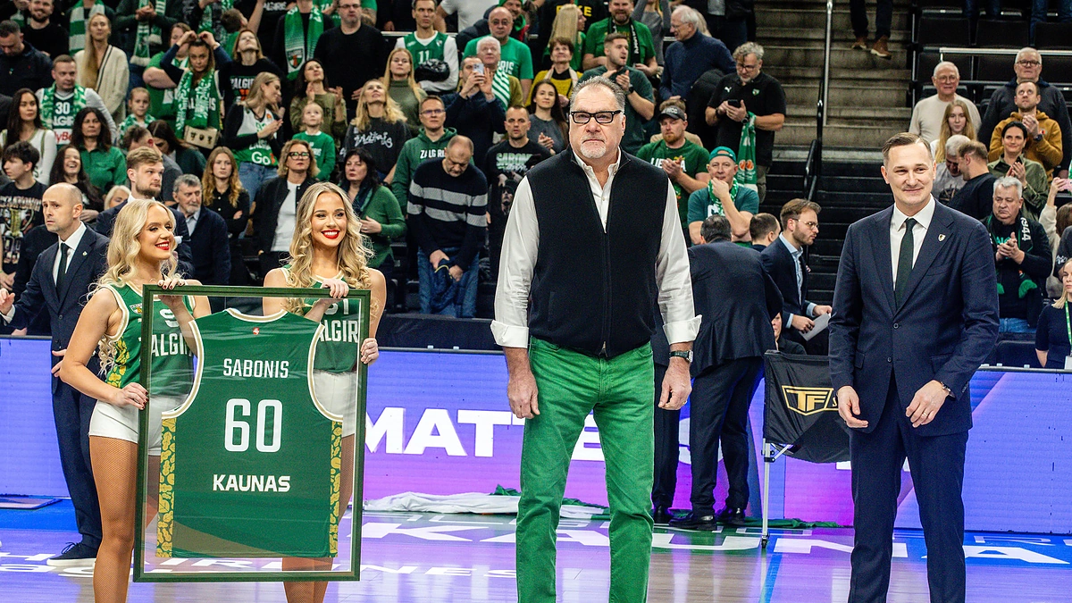 Arvydas Sabonis, Paulius Jankūnas / Teodoro Biliūno / BNS nuotr.
