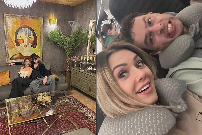 Deividas Meškauskas su mylimąja / LNK nuotr.