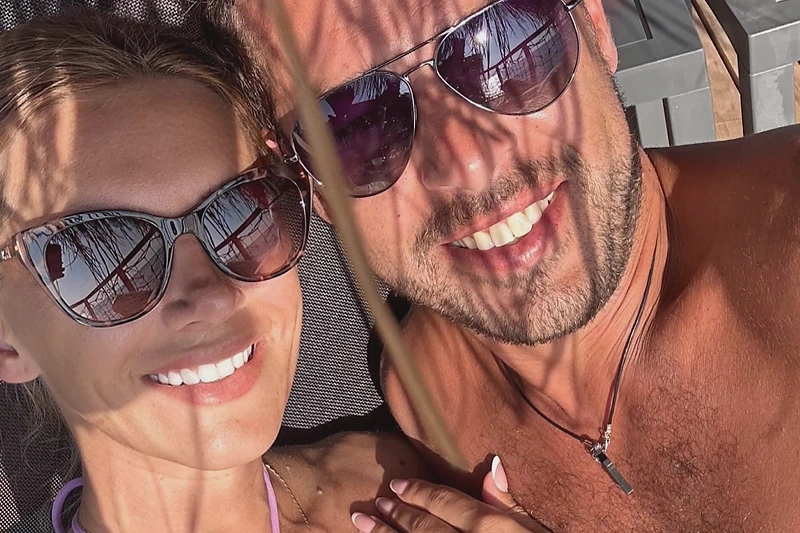 Deividas Meškauskas su mylimąja / LNK nuotr.