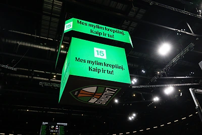 15min nustebino „Žalgirio“ sirgalius netikėtomis dovanomis / Teodoro Biliūno / BNS nuotr.