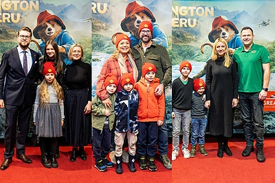 Vilniuje – „Meškiuko Padingtono“ premjera: kviestiniai svečiai su vaikais leidosi į „nuotykius Peru“