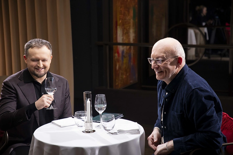 „Paskutinė vakarienė“ su Arūnu Valinsku / D.Kudriavcev / Fotodiena nuotr.