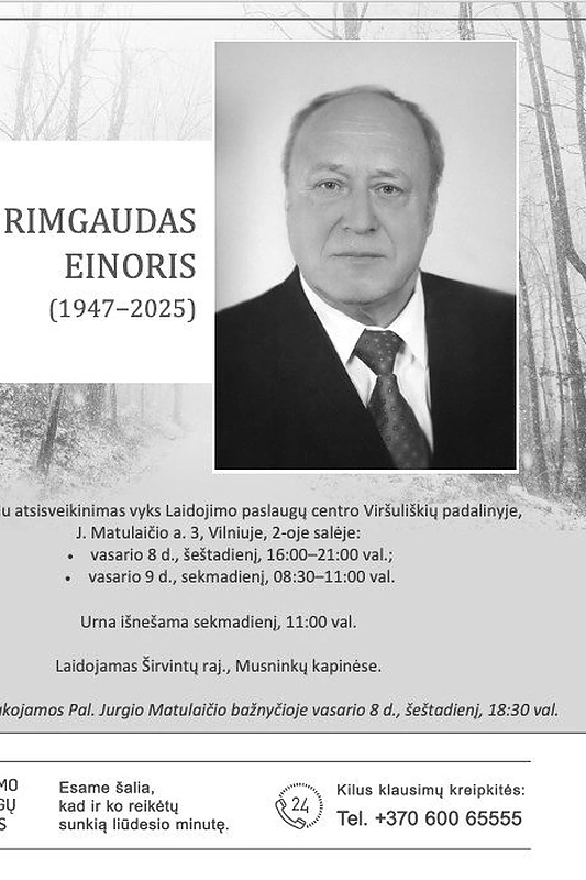 Rimgaudas Einorius / Laidojimo paslaugų centro nuotr.