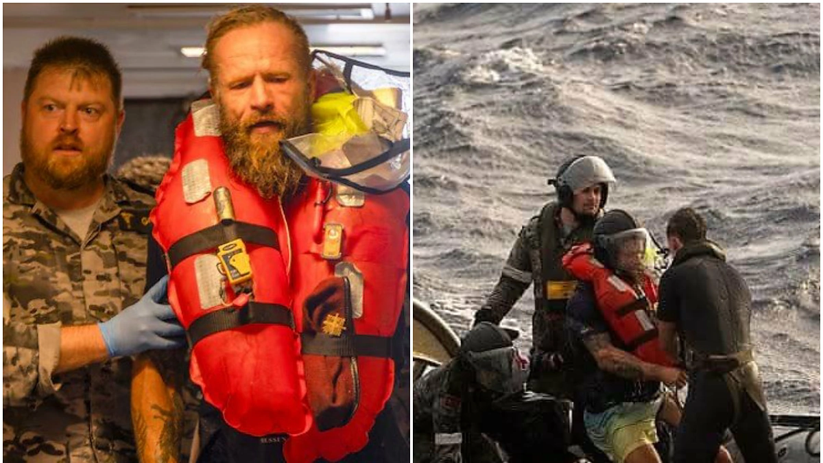 Aurimo Mockaus gelbėjimo operacija / Australijos gynybos deparatmento nuotr. / „15min“ fotomontažas