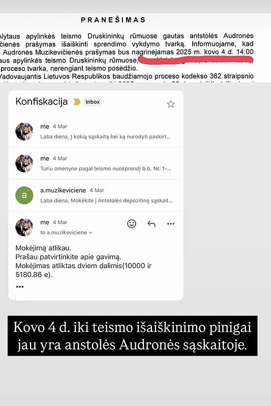 Liudo Vaisietos įrašas