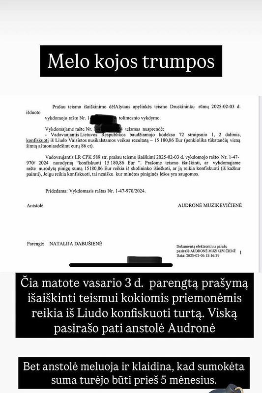 Liudo Vaisietos įrašas