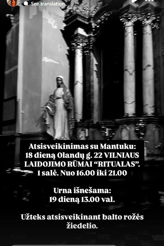 Agnė Litvinienė paskelbė atsisveikinimo su jos vyru Mantu Litvinu detales / „Instagram“ nuotr.