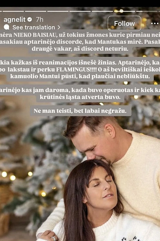 Agnė Litvinienė su Mantu Litvinu / „Instagram“ nuotr.