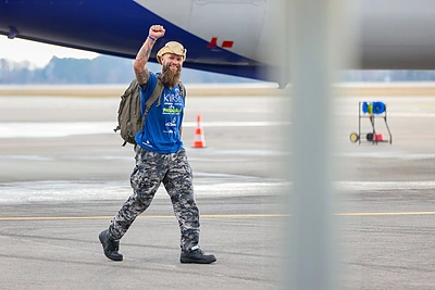 Aurimas Mockus parskrido į Lietuvą / Matas Baranauskas /BNS