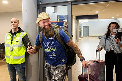 Aurimas Mockus parskrido į Lietuvą / Matas Baranauskas /BNS