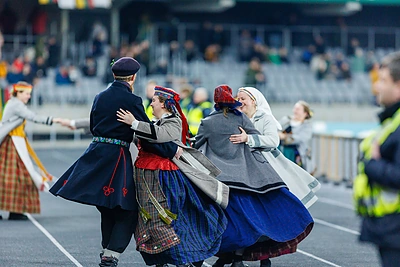 Dj Kaziuko muzika stadione pakėlė sirgalius / Eriko Ovčarenko / BNS nuotr.