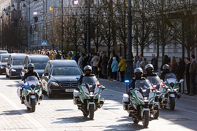 Pratybose žuvusių Jungtinių Amerikos Valstijų karių pagerbimo ir išlydėjimo ceremonija Vilniuje / Greta Skaraitienė/BNS