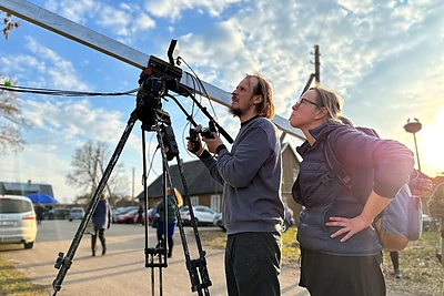 „Sacrum ir profanum Pievėnuose“ filmavimas