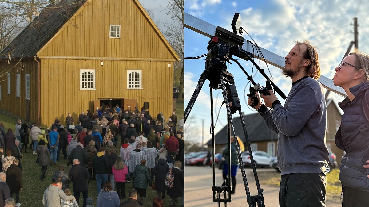 „Sacrum ir profanum Pievėnuose“ filmavimas