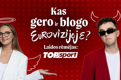 15min nauja laida „Kas gero ir blogo Eurovizijoje?“: Justas Pečeliūnas su žurnaliste stoja į dvikovą