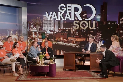 „Kelias į žvaigždes“ dalyviai laidoje „Gero vakaro šou“ / TV3 nuotr.