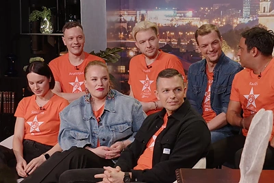 „Kelias į žvaigždes“ dalyviai laidoje „Gero vakaro šou“ / TV3 nuotr.