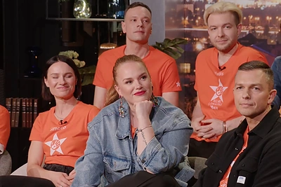 „Kelias į žvaigždes“ dalyviai laidoje „Gero vakaro šou“ / TV3 nuotr.