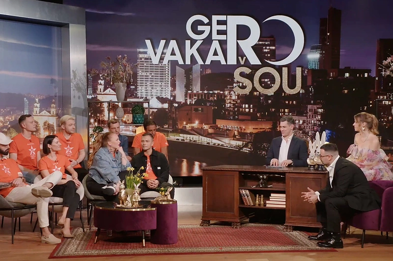 „Kelias į žvaigždes“ dalyviai laidoje „Gero vakaro šou“ / TV3 nuotr.