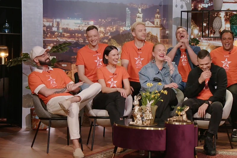 „Kelias į žvaigždes“ dalyviai laidoje „Gero vakaro šou“ / TV3 nuotr.