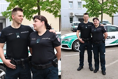 Iš kartos – į kartą: mama Giedrė įkvėpė sūnų Deividą tapti policijos pareigūnu