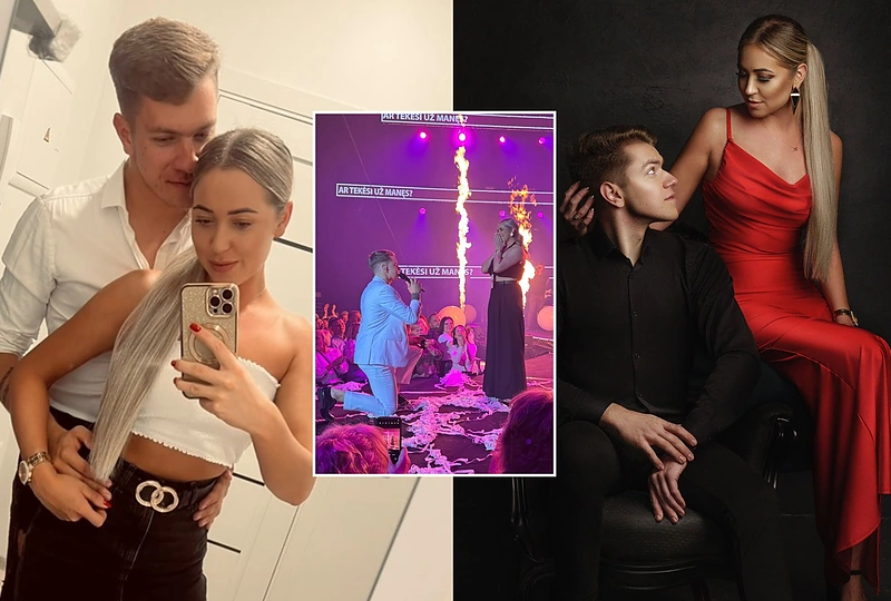 „Karalius“ Lukas Steponaitis su sužadėtine Gerda / Asmeninio archvyo nuotr.