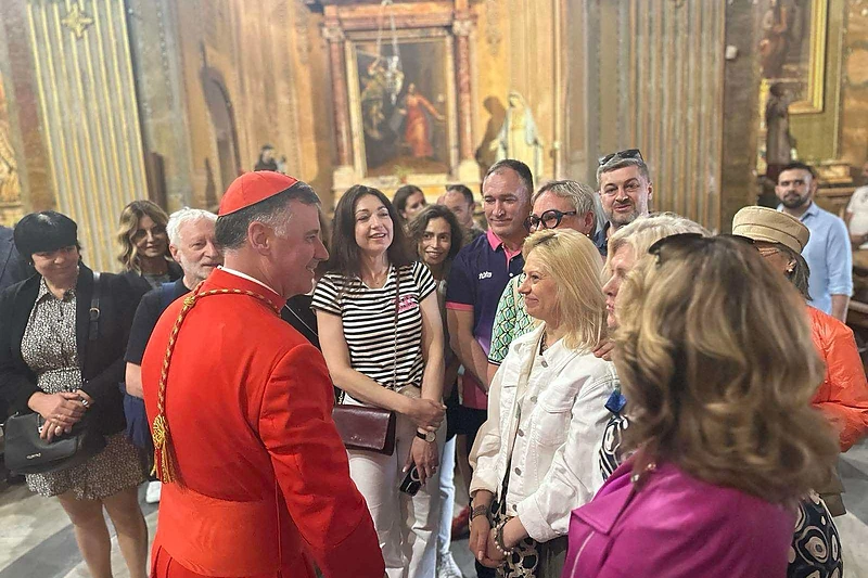 Lietuvių susitikimas su Rolandu Makricku Romoje / Asmeninio archyvo nuotr.