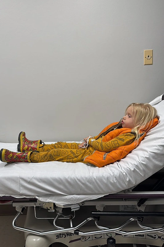 Ievos Voveris dukra Amelija – ligoninėje / Asmeninio archyvo nuotr.