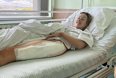 Vaida Rašinskaitė po operacijos / Asmeninio archyvo nuotr.