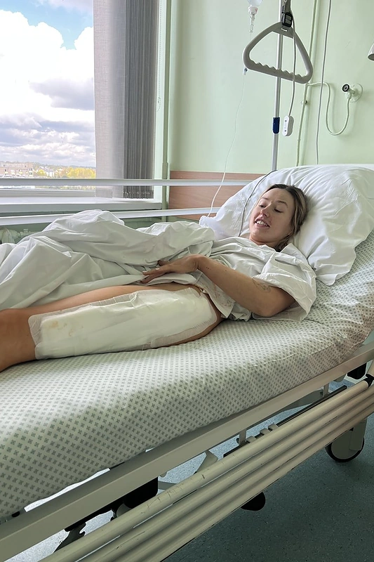 Vaida Rašinskaitė po operacijos / Asmeninio archyvo nuotr.