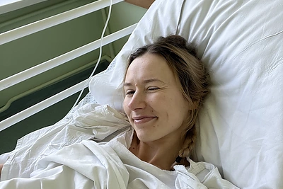 Vaida Rašinskaitė po operacijos / Asmeninio archyvo nuotr.