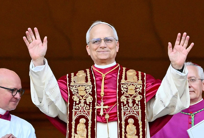 Popiežius Leonas XIV / AFP / Andrius Sarcevičius nuotr.