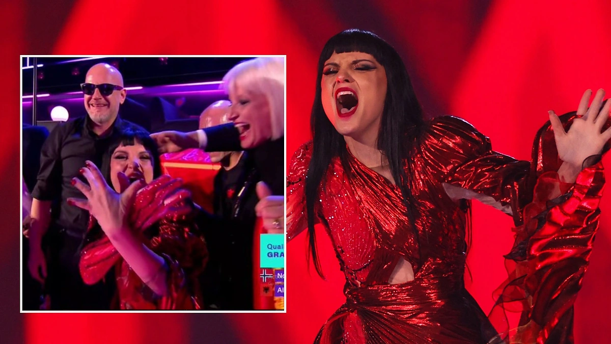Albanijos atstovė „Eurovizijoje“ / Vida Press nuotr. ir stop kadras