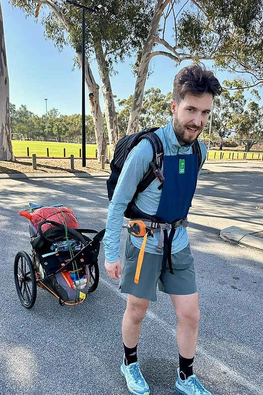 Danielius Narauskas jau pradėjo savo kelionę per Australiją / Asmeninio archyvo nuotr.