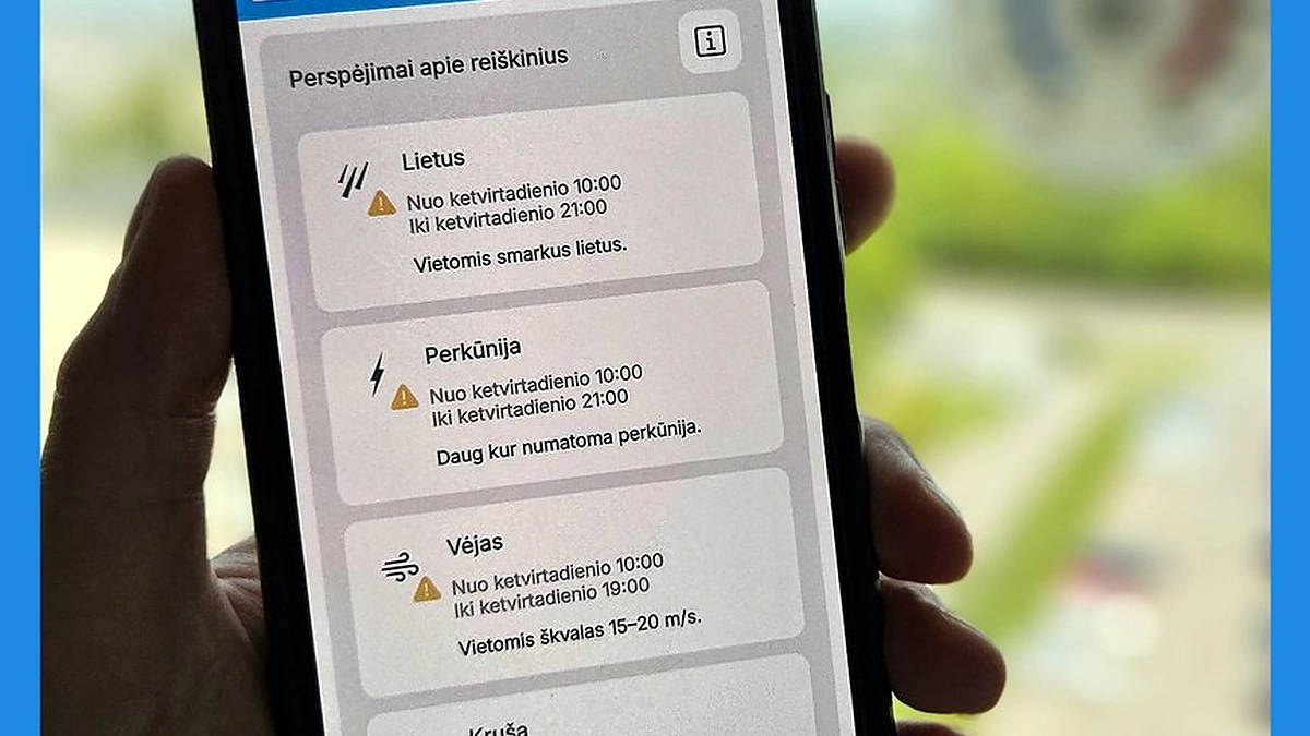 Meteo.lt įspėja apie audringus orus / Meteo.lt nuotr.