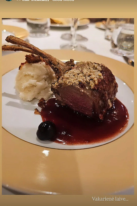 Ryčio Cicino vakarienė laive / Soc. tinklų nuotr.