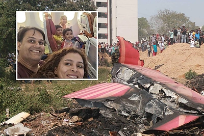 Paskutinė asmenukė prieš siaubingą Indijos lėktuvo katastrofą: šeima skrido pradėti naujo gyvenimo