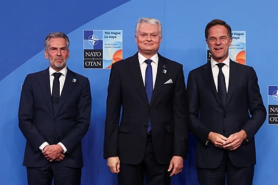 Dickas Schoofas, Gitanas Nausėda, Markas Rutte / „Reuters“/„Scanpix“