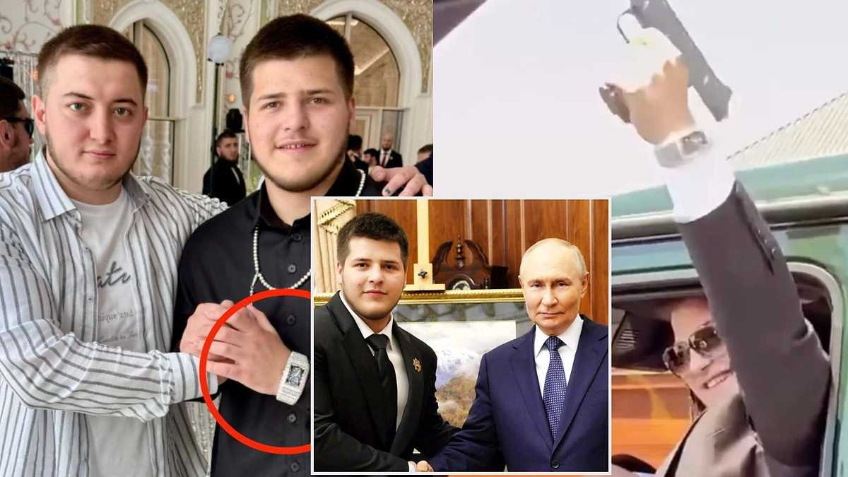 Adamas Kadyrovas, V.Putinas / Socialinių tinklų nuotr.