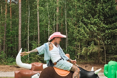 Naglio Bieranco klipo „2 alaus“ filmavimas / Asmeninio archyvo nuotr.