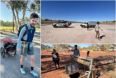 Per Australiją bėgusio lietuvio Danieliaus kelionę stebėjęs vyras: „Pirmas radau įmonę, su kuria jis važiavo“