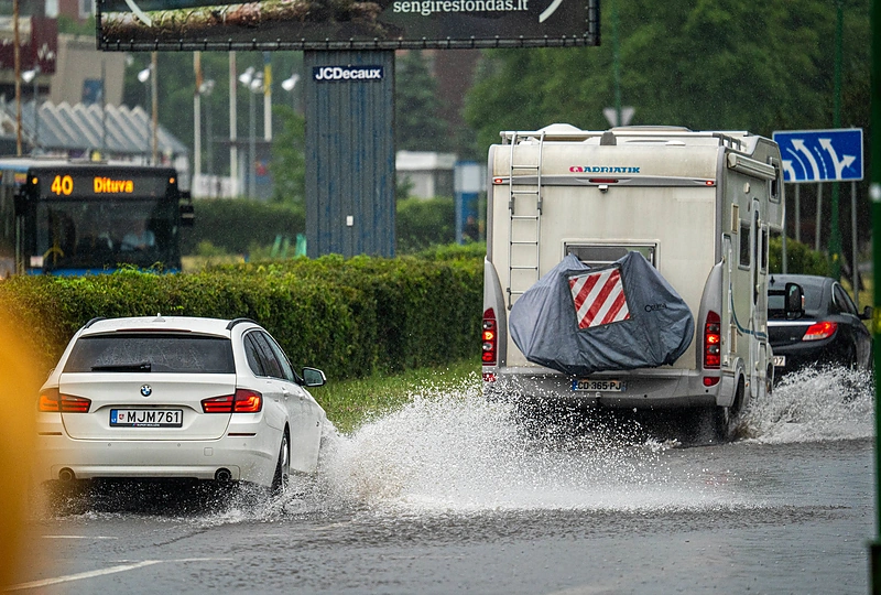 Klaipėdos gatvės po liūties / Edvino Vaičiulio nuotr.